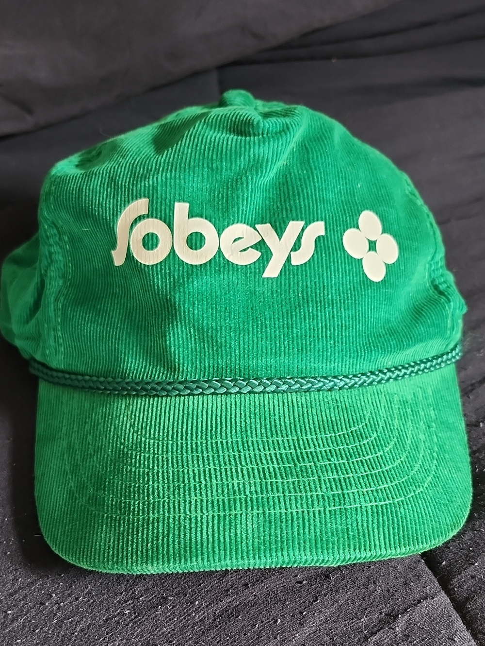 Vintage Green Sobeys Corduroy Hat